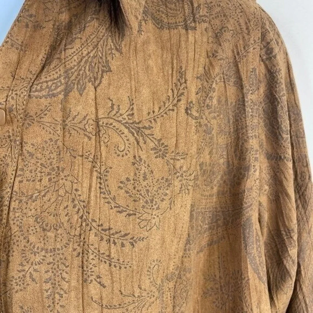 Vintage Sueded Jacket Shacket XLarge Western Country Cowgirl Top Earthy Neutral